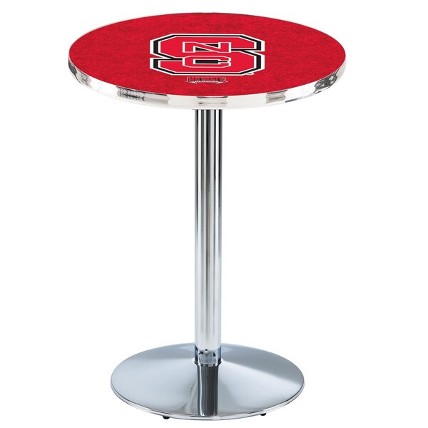 Holland Bar Stool Co. 42" Chrome North Carolina State Pub Table L214C4228NCarSt